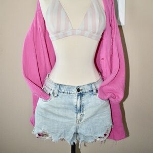 AERIE Light Wash Daydream Denim Short